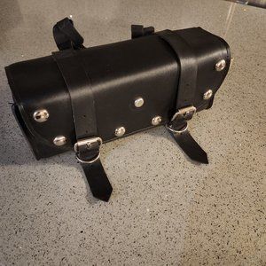 Willie & Max Black Studded Motorcycle Saddlebag Tool Storage Bag